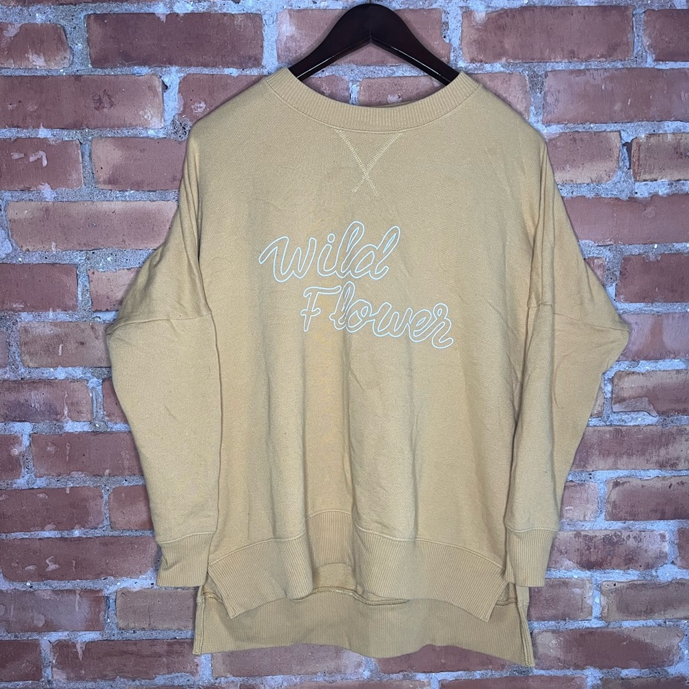Aerie Wildflower Sweater + Yellow + XS
